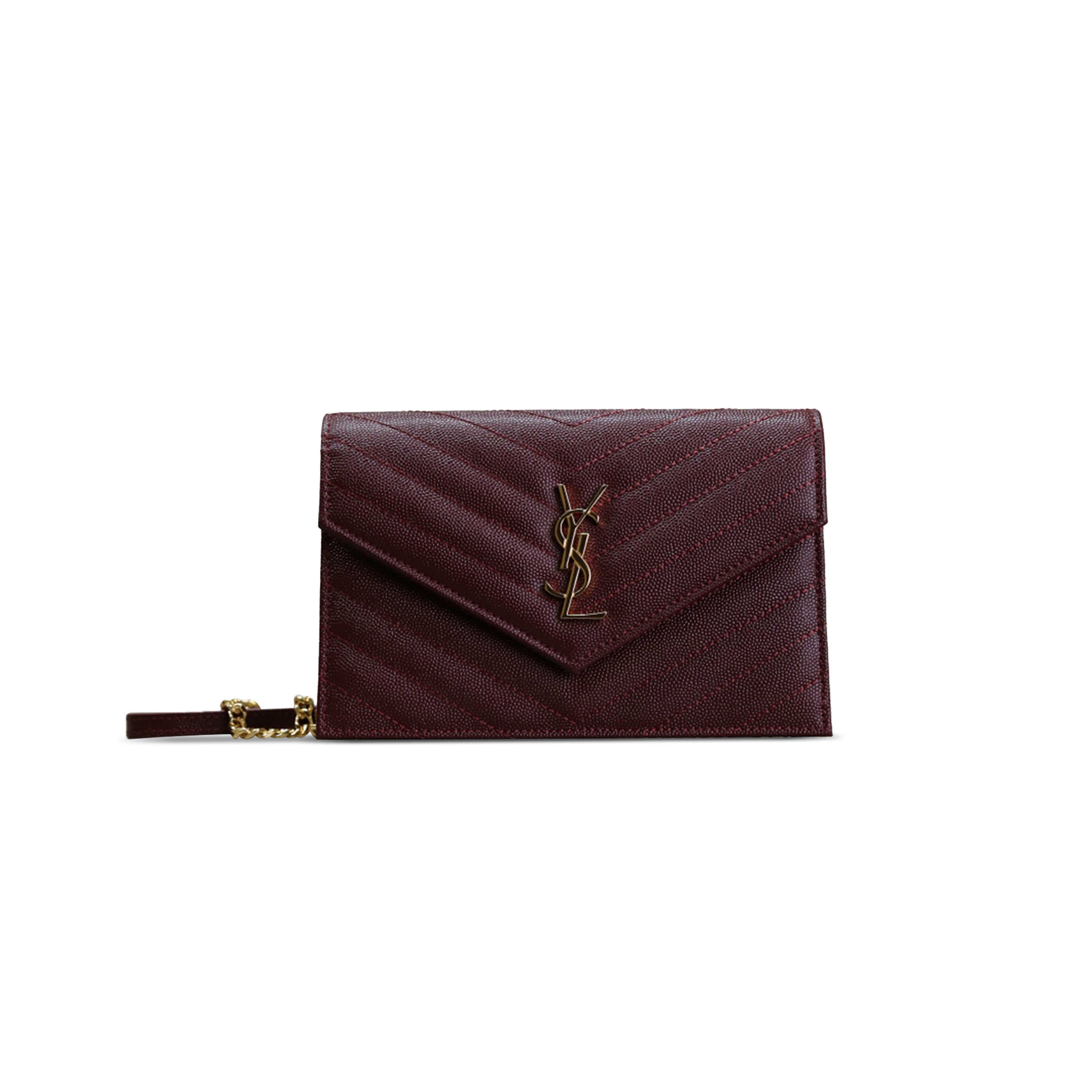 Y*L cassandre envelope chain wallet in grain de poudre leather 393953 (19*12.5*3.5cm)